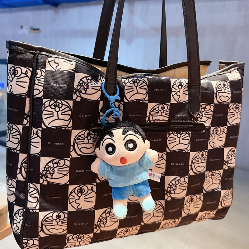 Cartoon merchandise, anime, official plush crayon Shin-chan claw machine doll, keychain, cute schoolbag for girls, small pendant pic 21