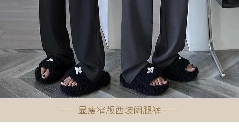 厂家直销批发垂感直筒西裤女夏季新款高腰宽松阔腿百搭休闲西装裤详情3