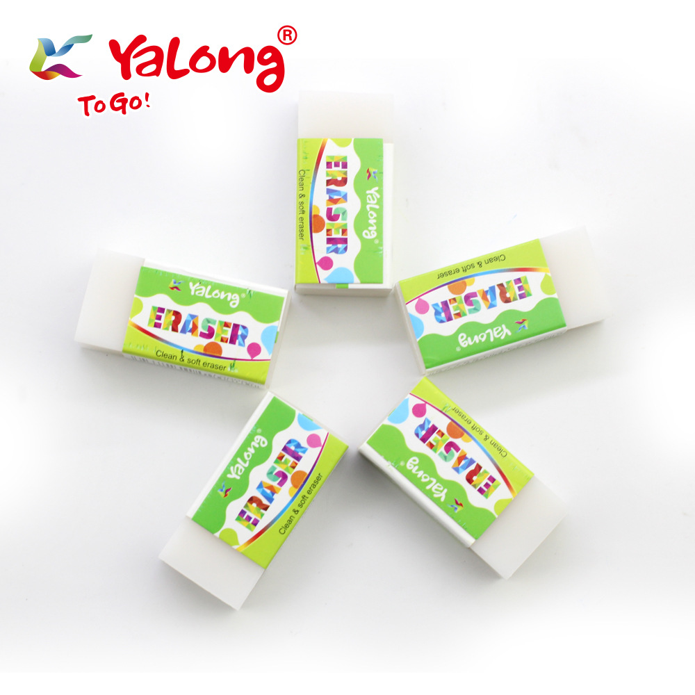 YALONG high-quality erasers, school stationery, cute white soft PVC erasers pic 3