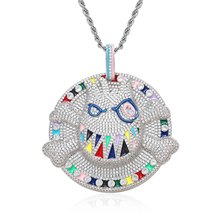 嘻哈项链字母吊坠满钻带刺冰糖云纹字母个性时尚英文字母嘻哈配饰详情14