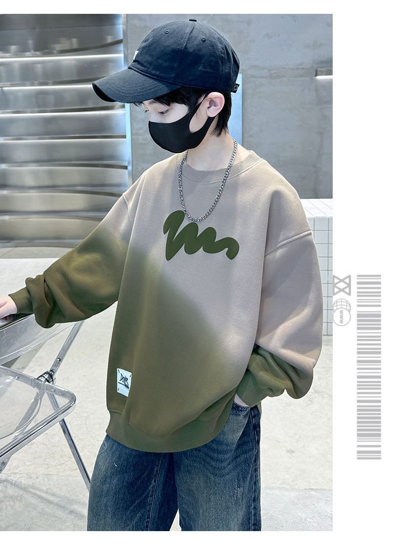 男童卫衣长袖秋装扎染新款字母印花学生帅气中大童春秋季上衣男孩详情13