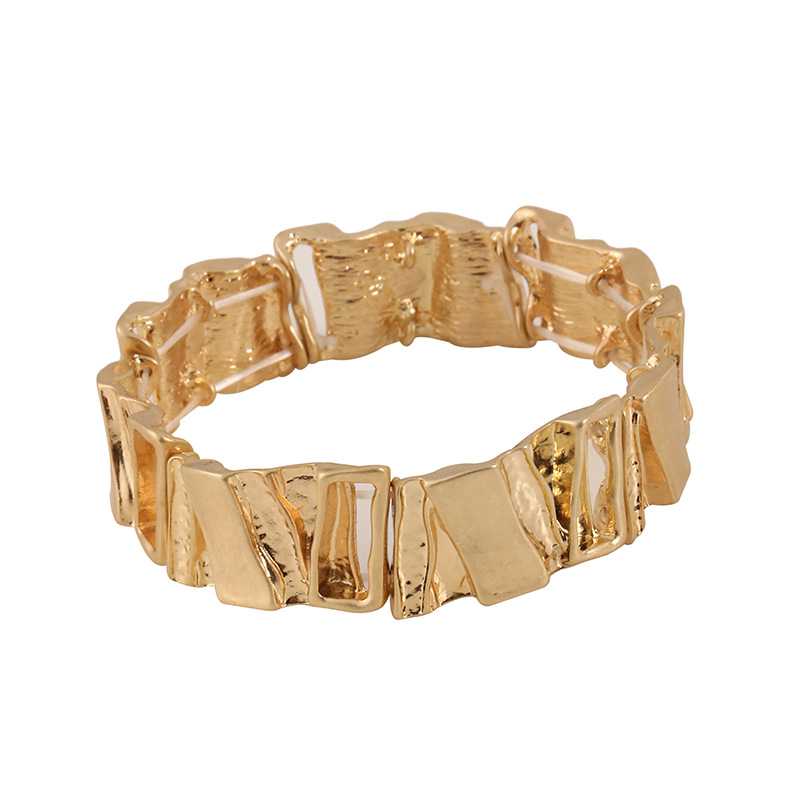 跨境专供爆款欧美夸张小众合金时尚精致活口弹力绳男女通用手链详情6