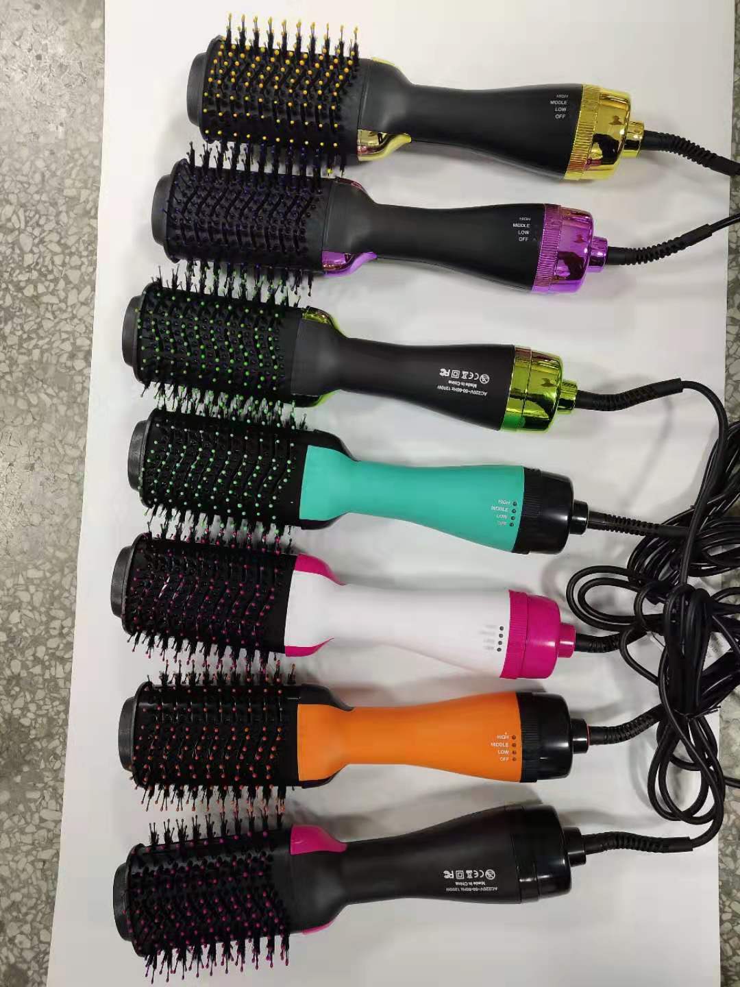 亚马逊跨境外贸热风梳吹风梳大功率三合一多功能卷电热卷直吹风机厂家P52详情2