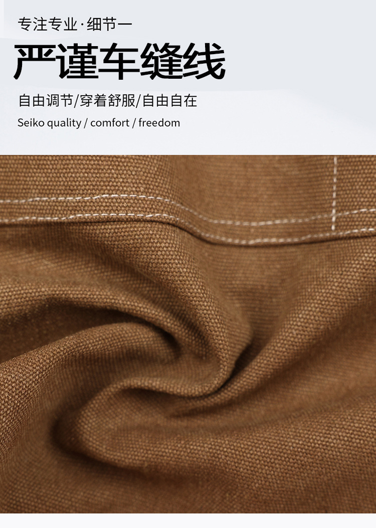 【 Chi Jia 】 Wholesale canvas aprons for home kitchens, thickened waistbands, coffee shops, haircuts, milk tea shops, and work uniforms pic 5