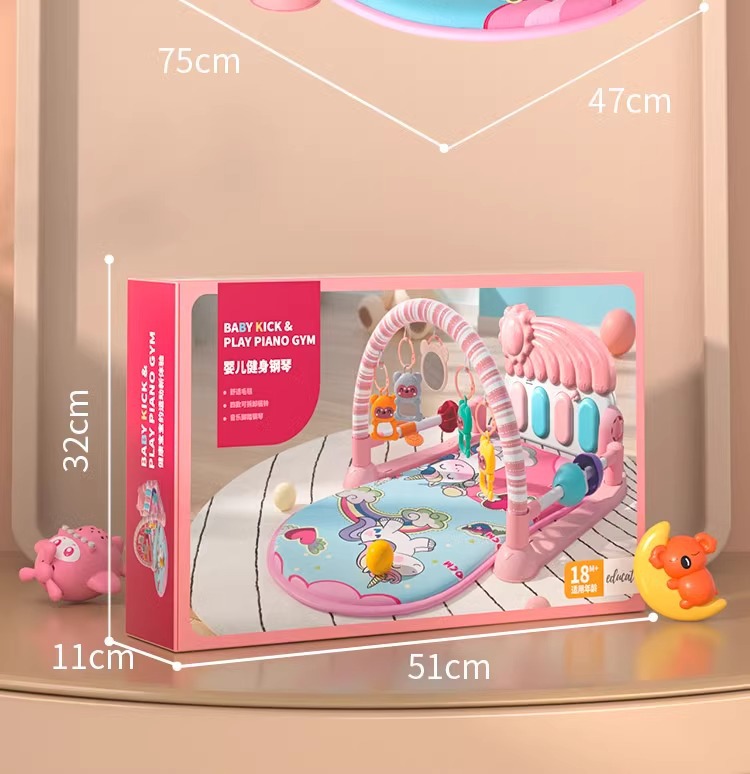 Baby fitness racks, music pedal piano toys, and piano play pads for newborns aged 0-36 months are selling well across borders pic 14