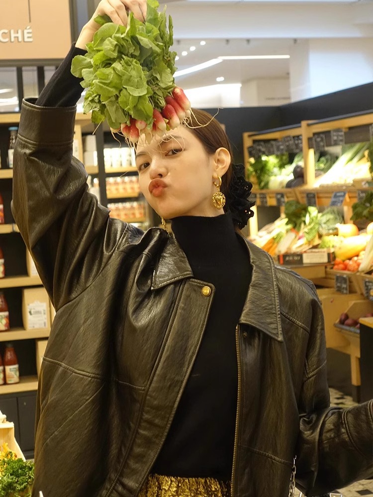 钟楚曦巴黎同款法式黑色蕾丝发抓头花抓夹女高级精致发夹鲨鱼夹子详情4