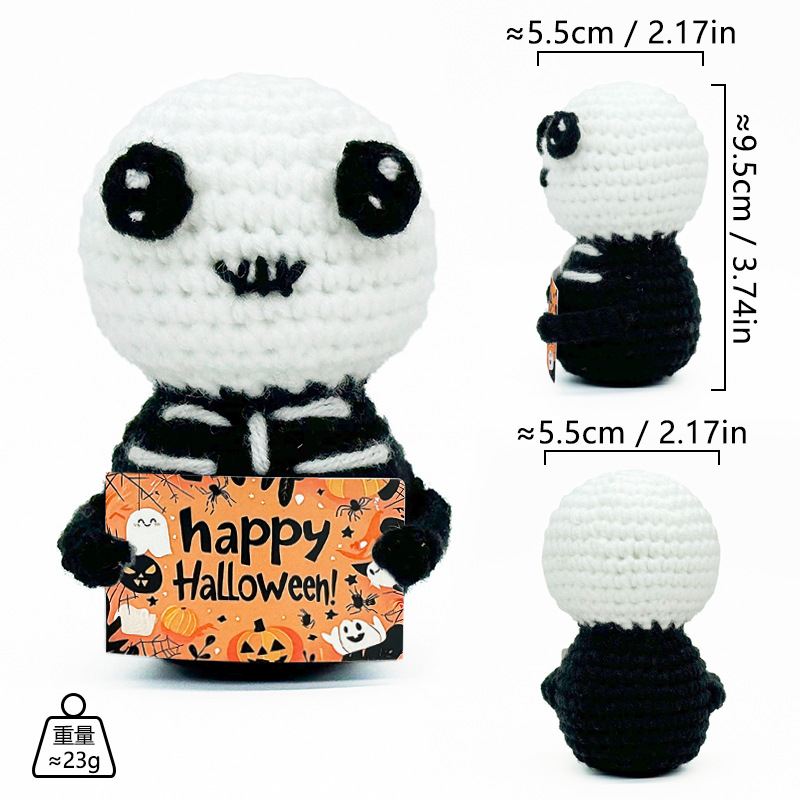 Wholesale and customization of white ghost-shaped crocheted dolls, plush toys and trendy toys pic 8