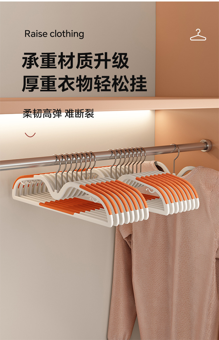 Anti-slip and traceless clothes hanger, home wardrobe with a shortened neck, short anti-shoulder corner, and a rotatable clothes drying rack. Modern style pic 7