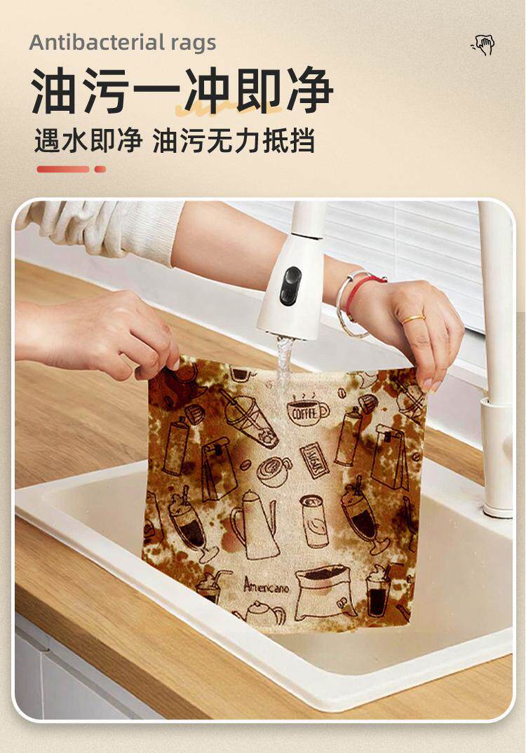 【10A抗菌周抛撕抹布】加厚毛巾厨房专用抹布洗碗刷锅不沾油抹布详情12