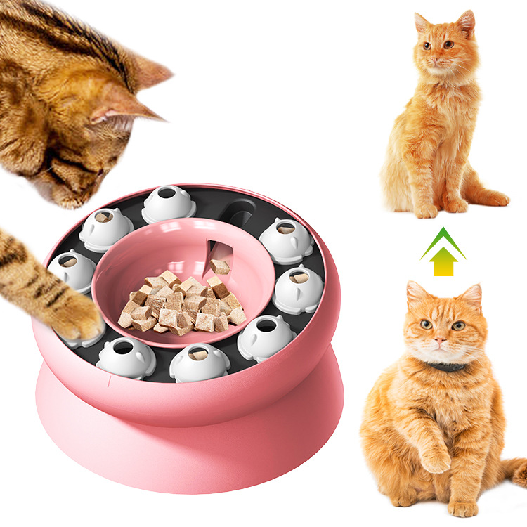A new bestseller from a pet supplies manufacturer and wholesale company, the Amazon rotating leaky slow-eating cat bowl, an educational cat toy pic 13
