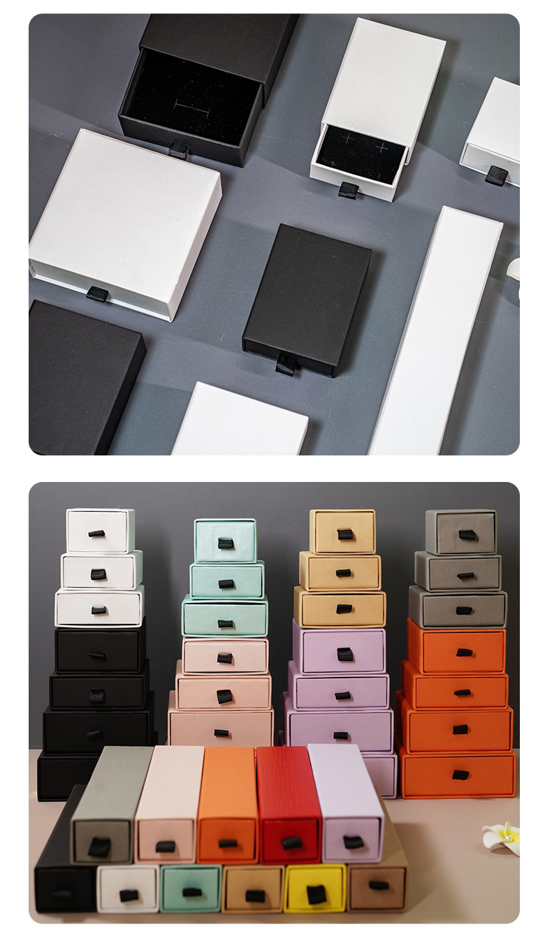 首饰抽屉盒现货珠宝饰品包装盒子跨境戒指耳环项链吊坠手表盒厂家详情17