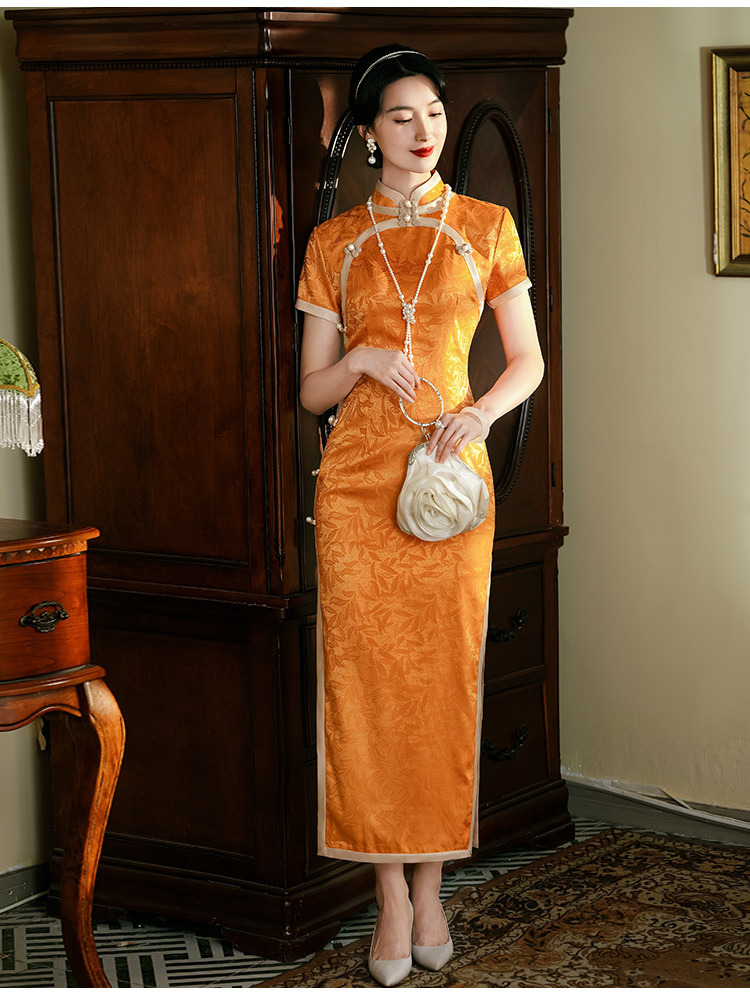 National trend cheongsam for women, Republic of China couple battle robes, Mongolian robes, slimming design sense pic 4