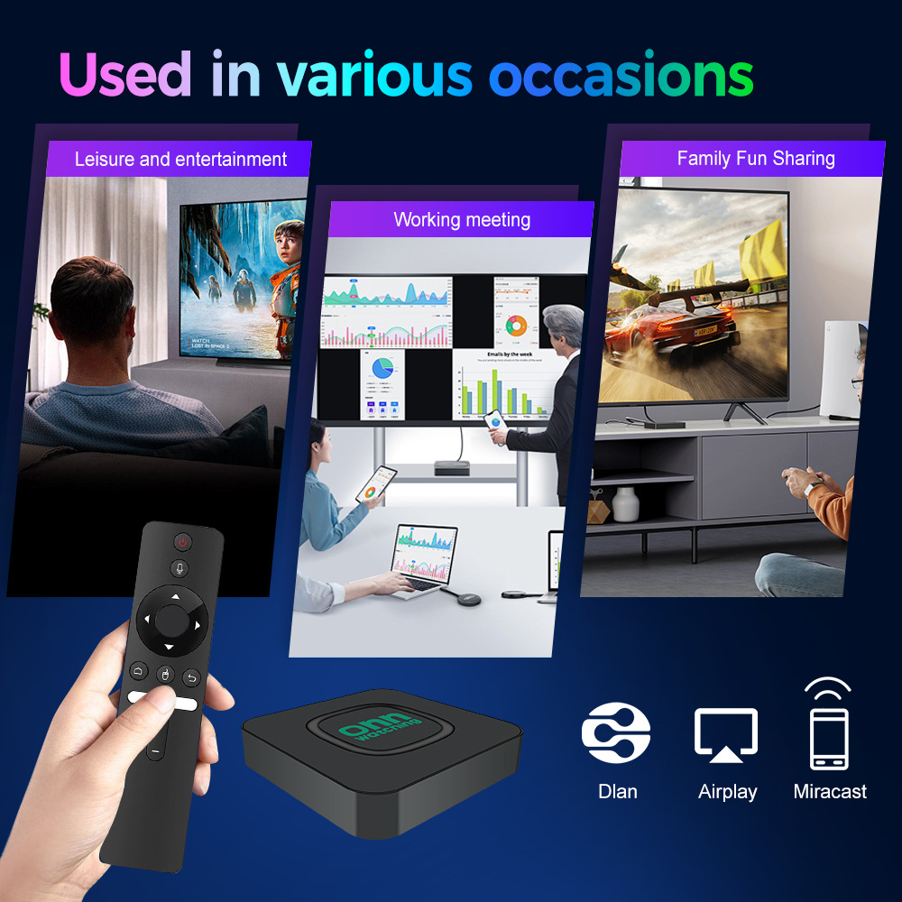 Верхний ящик onn H313S, двухчастотный WiFi4K hd, показывает, что андроид 10 является внешнеторговым телевизором pic 2