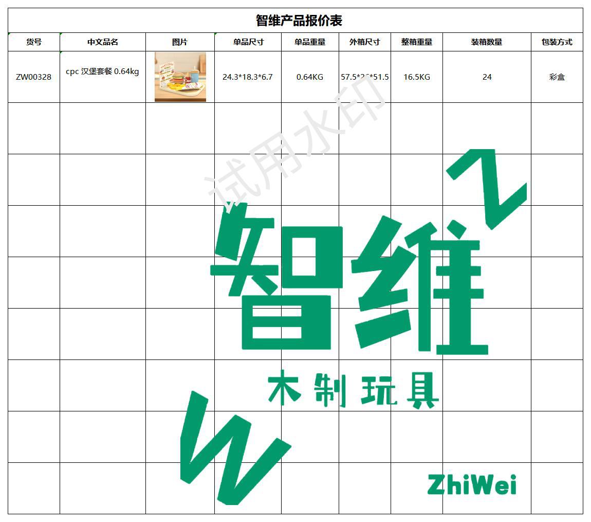 跨境儿童木质仿真过家家汉堡薯条三明治套柱玩具益智趣味厨房套装详情1