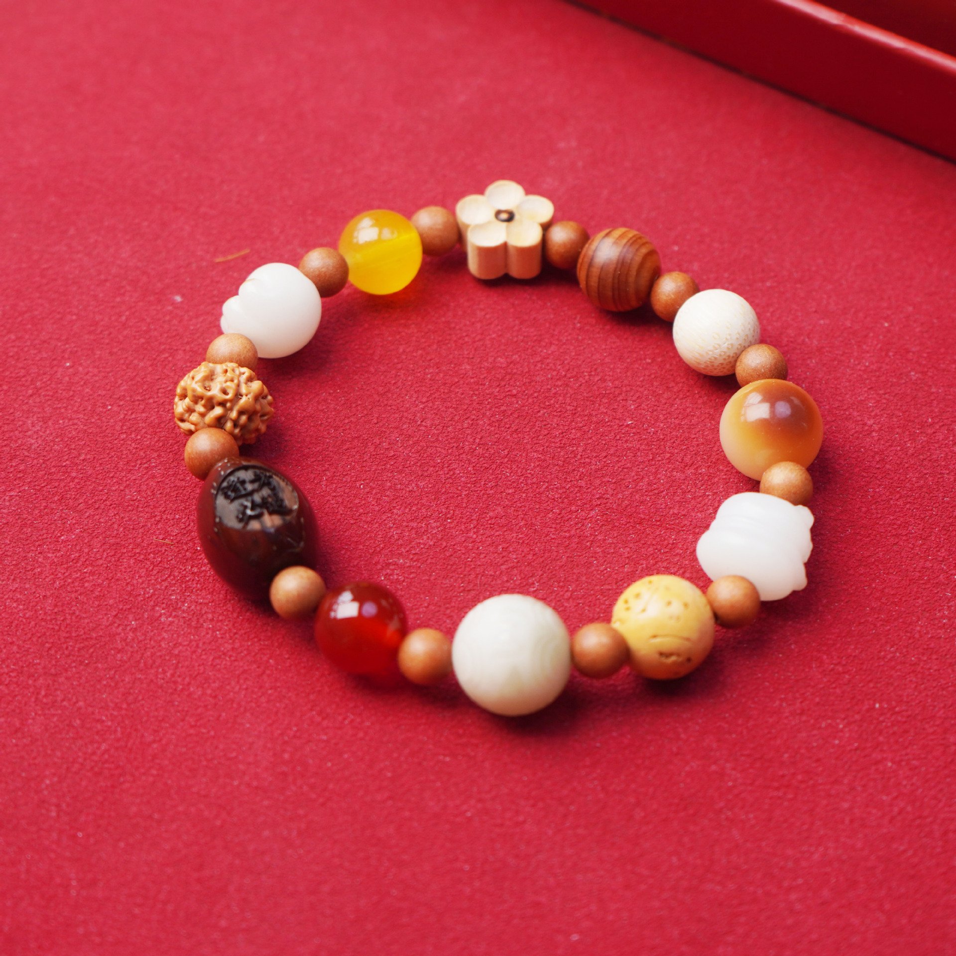 18 semillas tobo cuentas pulsera 18 rosarios luna bodhi estilo nacional juego de texto vintage mano mujer pinchazos accesorios pic 6