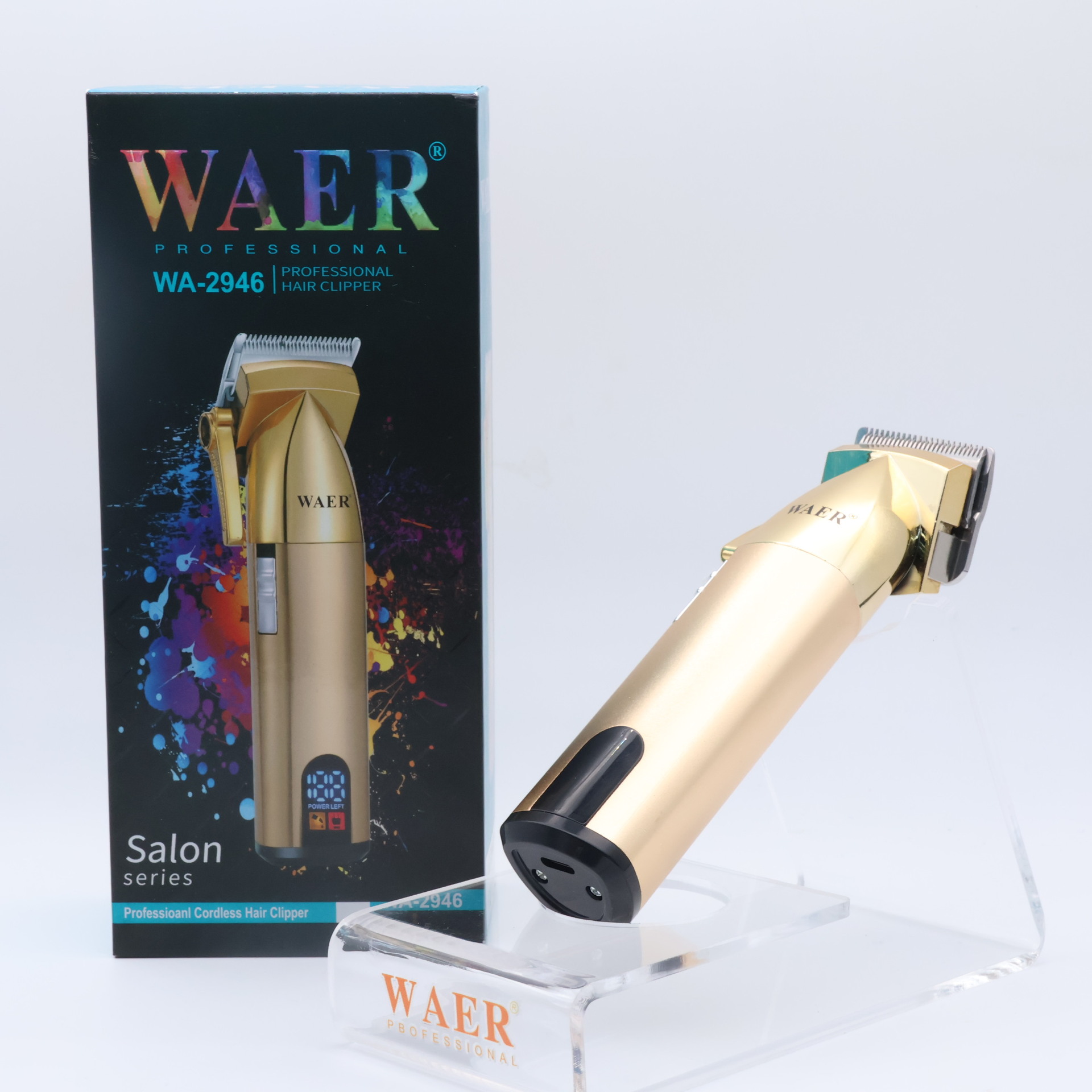 WAER新款电动理发剪雕刻不锈钢电推剪发廊专用大功率专业款电推子详情8