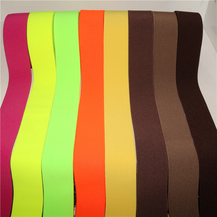The manufacturer has in stock colored webbing, polyester denser imitation nylon elastic bands, clothing accessories, rubber bands, and supports color processing pic 10