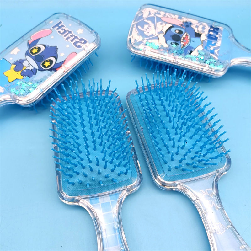 史迪仔儿童美发梳可爱卡通KT猫三丽欧气垫流沙梳气囊梳可挑款详情3