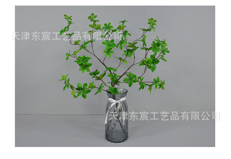Simulated Japanese pendant leaves, Nordic single artificial flowers, home window decoration accessories, wedding hall floral art props, trees pic 12