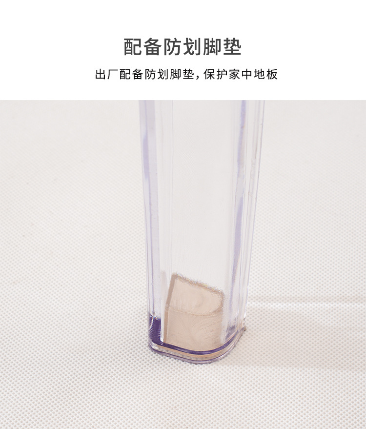 星辰欧式亚克力椅子现代简约餐椅魔鬼椅幽灵塑料透明水晶椅网红化妆椅详情7