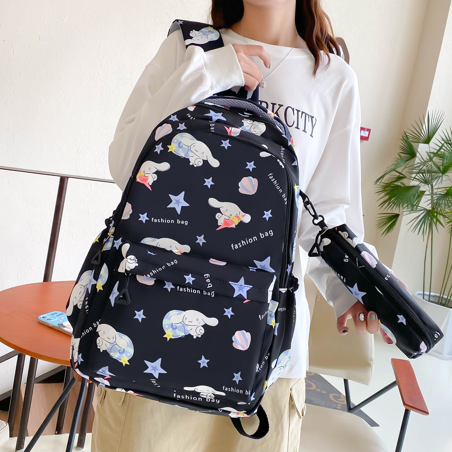 Two-piece backpack for girls in school, lightweight and lightweight bag for students in grades 3 to 6, schoolbag for junior high school students pic 30