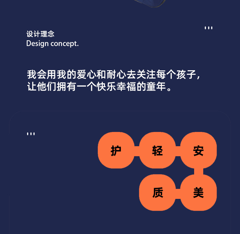 创意圆角儿童伞防夹手设计安全儿童雨伞反光防风太阳伞纤维抗风伞详情6