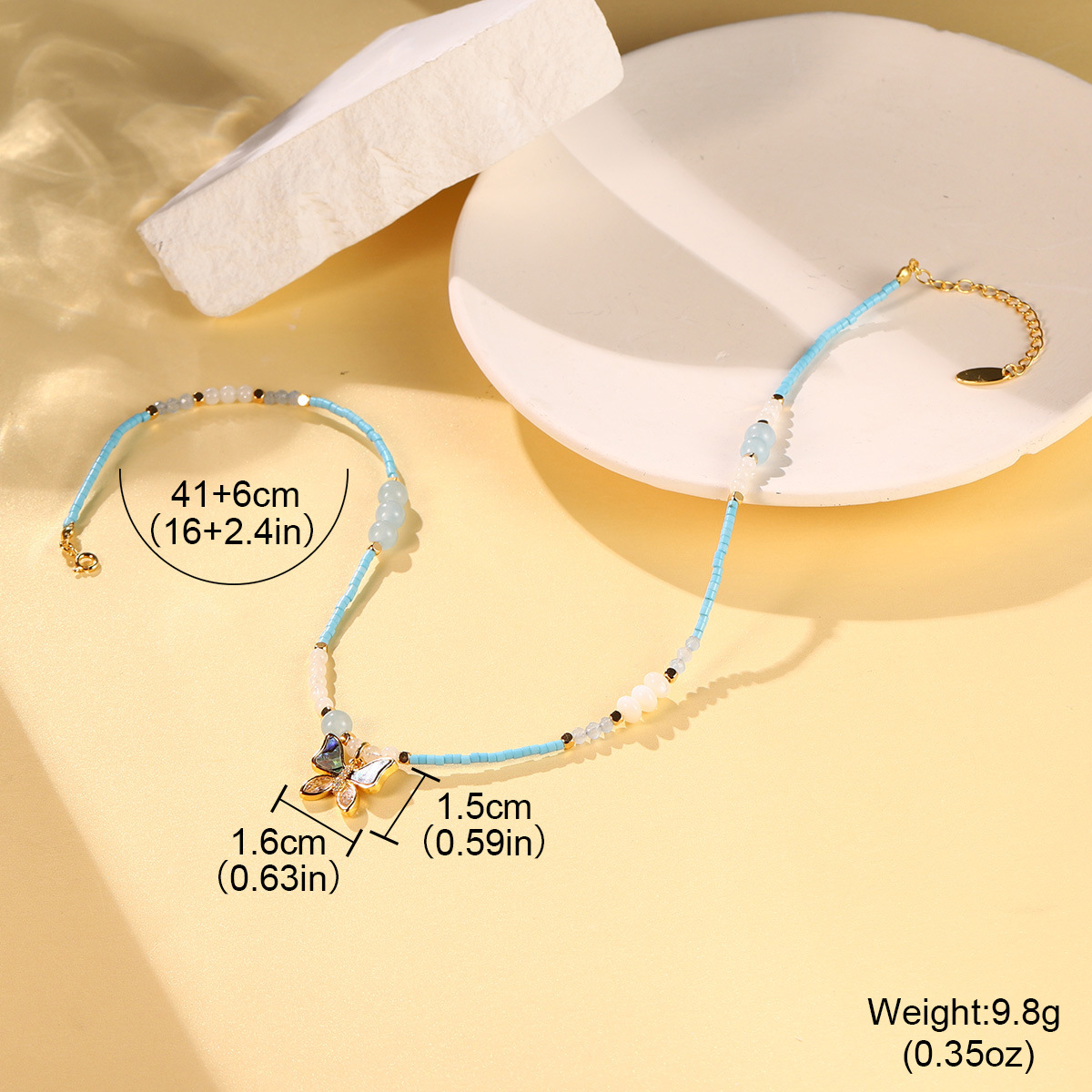 新款ins小众设计多彩串珠高级感简约项链天然珍珠时尚多巴胺颈链详情33