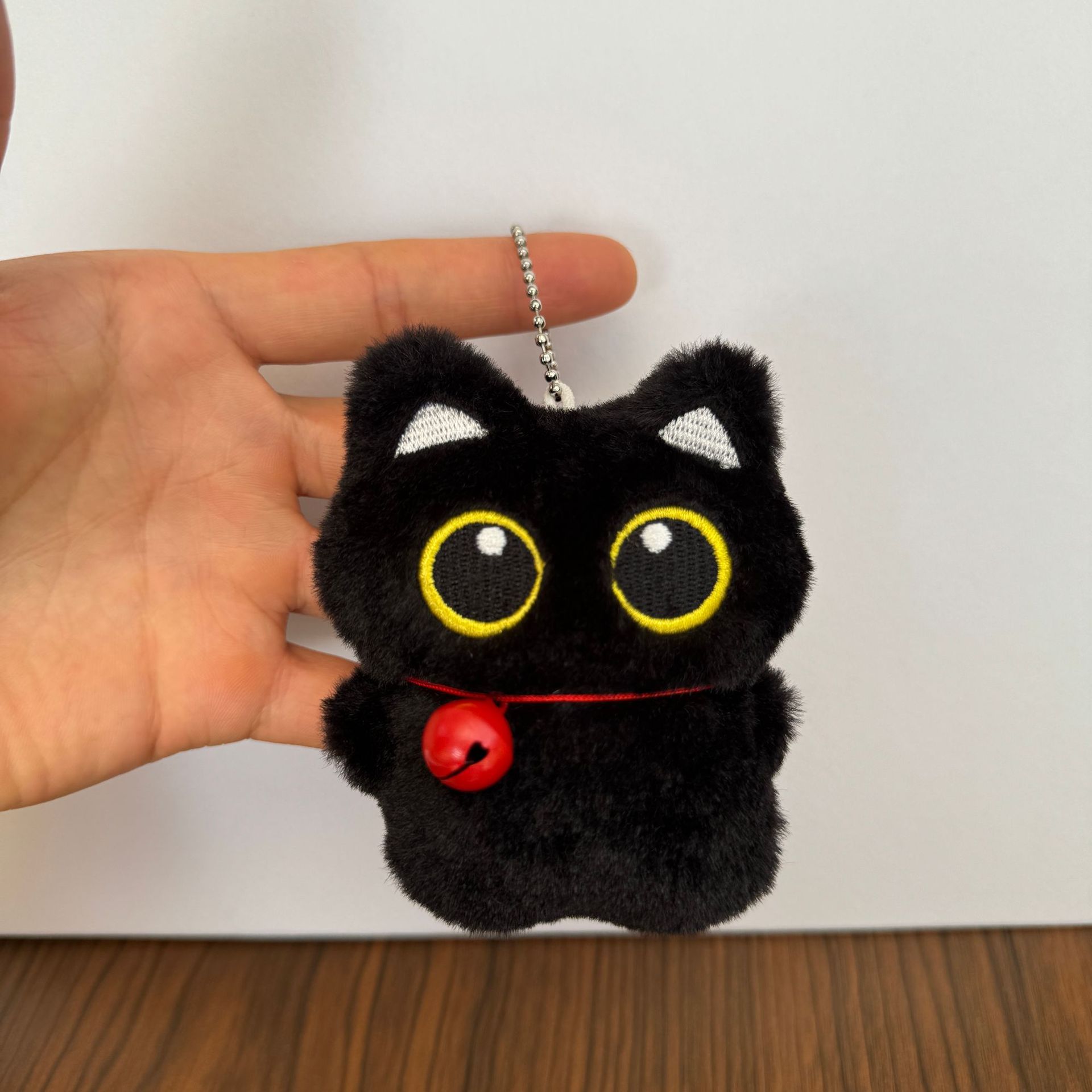 Cartoon black cat doll plush toy pendant, little cat toy pendant, cute gift, squeaky squeaky bag accessory pic 6