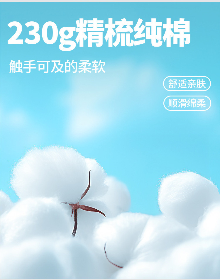 Wholesale of loose-fitting pure cotton T-shirts. Short-sleeved summer 230G off-the-shoulder round-neck T-shirts for both men and women are available for export pic 9