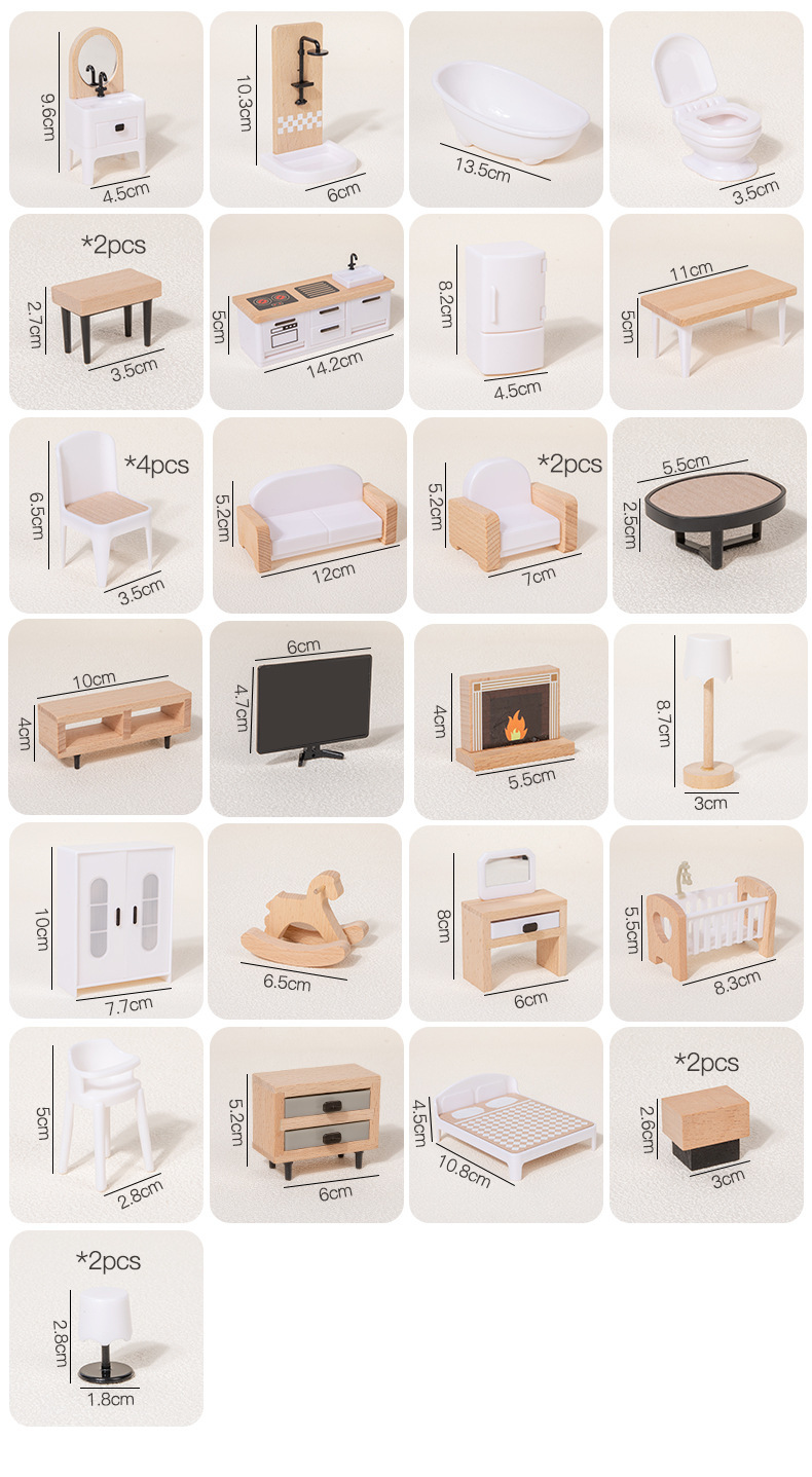 儿童益智玩具过家家娃娃屋木质拼装积木仿真别墅diy公主城堡礼物详情7