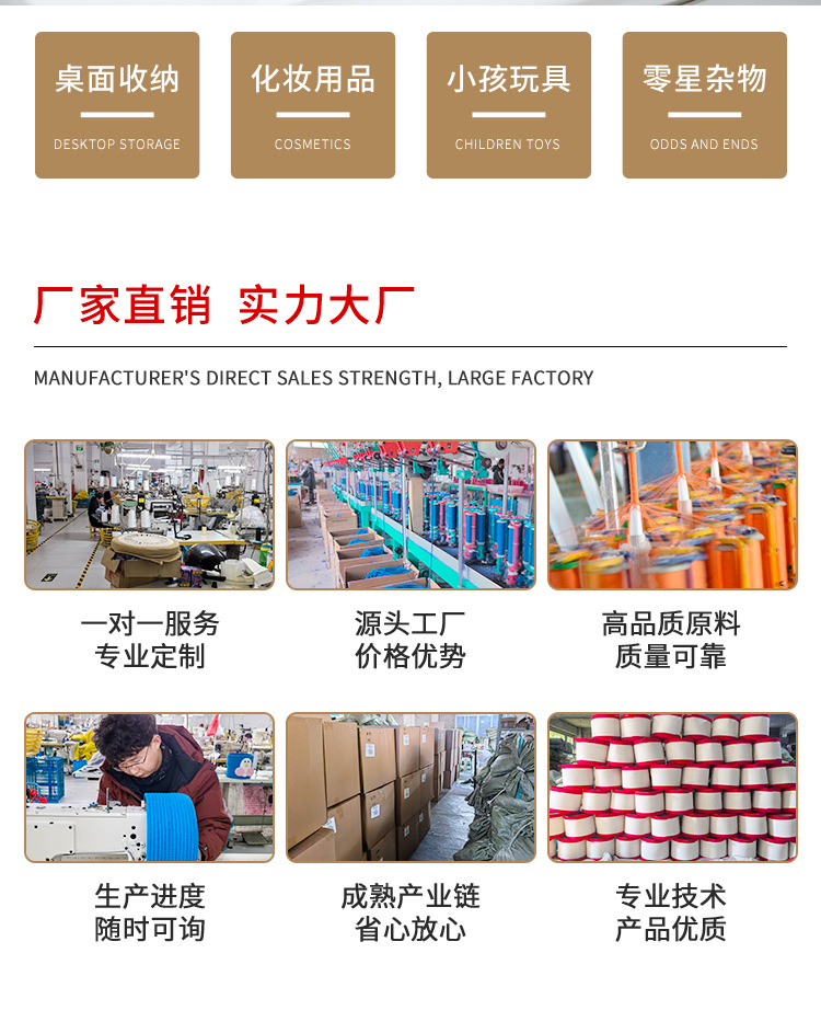 可爱棉线收纳筐卡通带盖杂物收纳篮桌面防尘圆形收纳篮杂物棉绳筐详情2