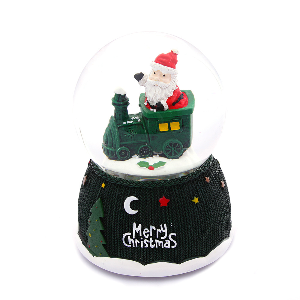 Santa Claus luminous crystal ball, creative gifts for classmates on Christmas, music box, desktop ornaments and decorations pic 3