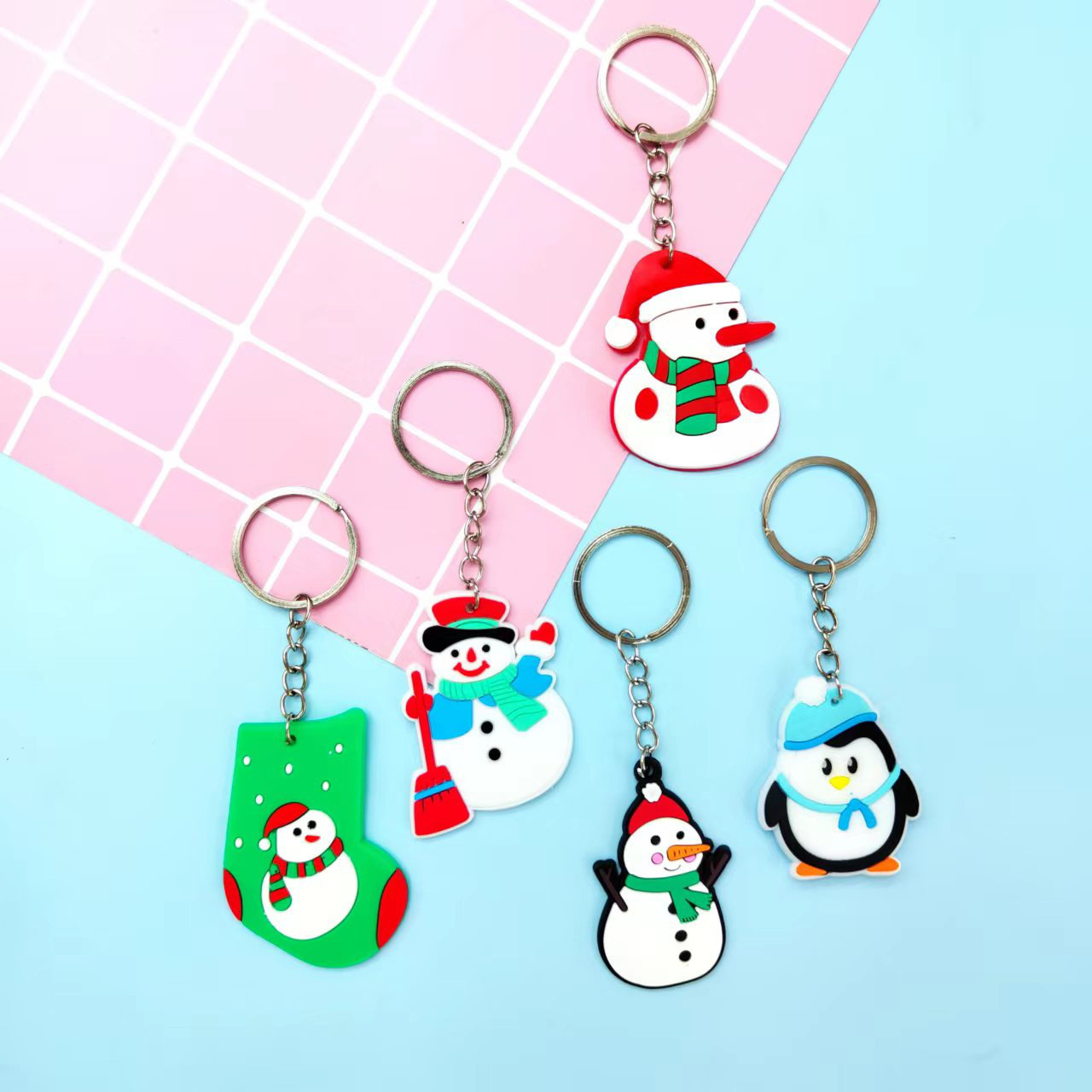 圣诞节新款钥匙扣饰品圣诞树麋鹿配件可爱PVC材质P5421礼品馈赠详情31