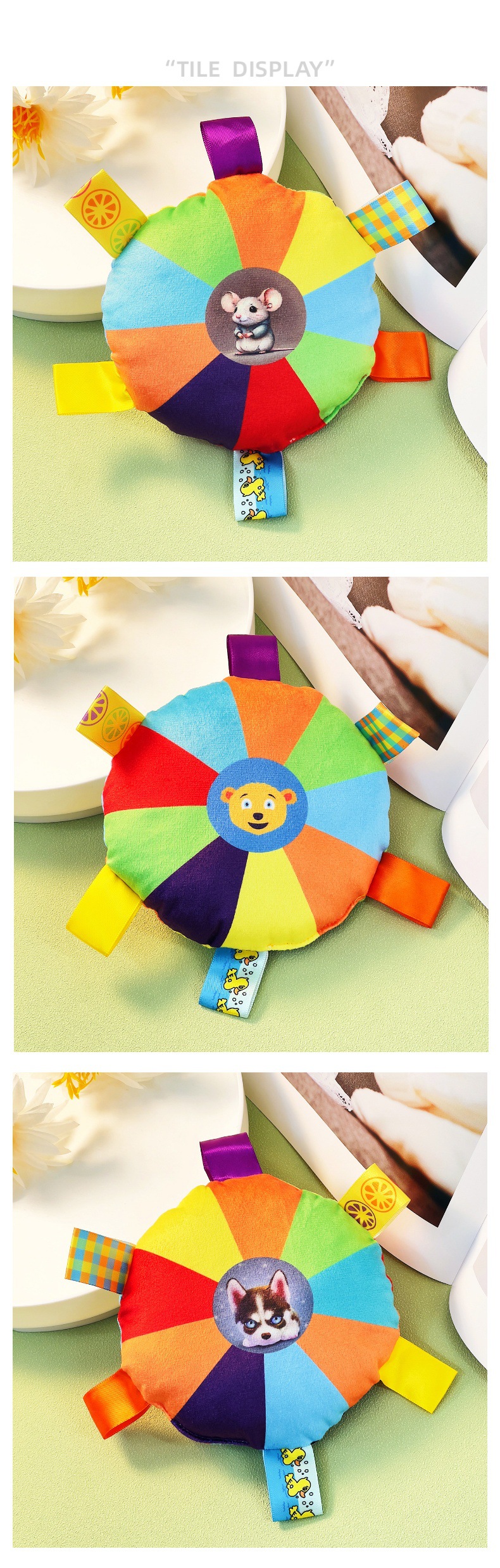 Dog frisbee toys, plush sound-making interaction, dog frisbee, teeth grinding, biting resistant, pet border Collie training, dog training specialized pic 5