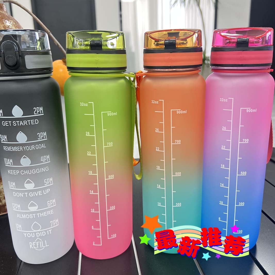 2024年新款渐变色大容量便携塑料水杯创意学生直饮杯男女运动杯子详情11