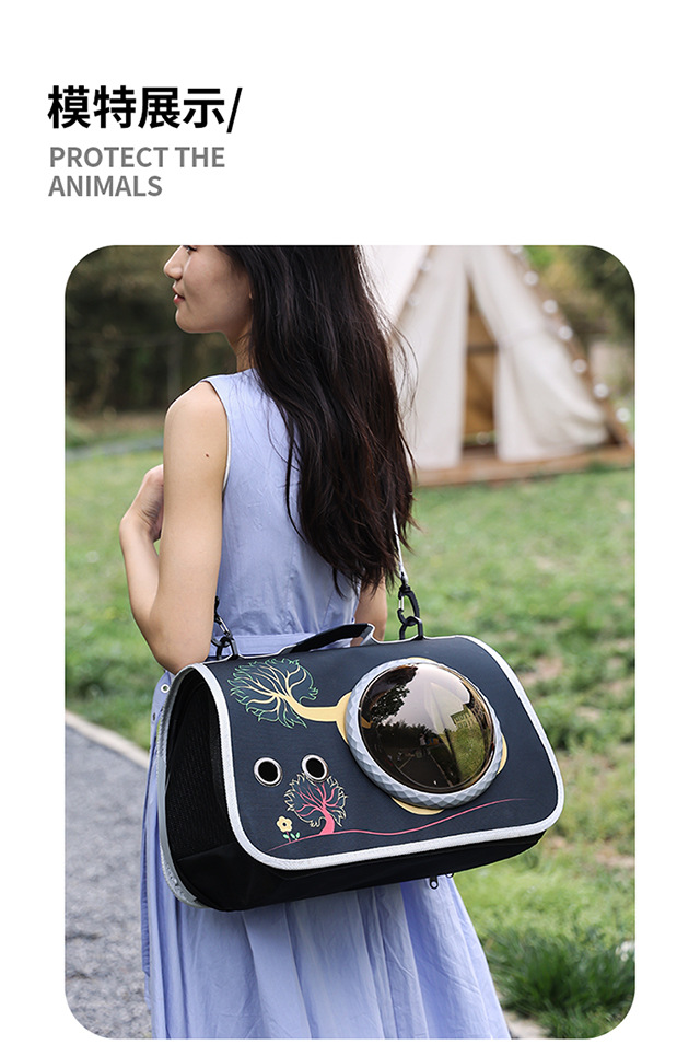 宠物便携太空舱外带猫包手提可折叠单肩包外出背包卡通猫咪狗包包详情13