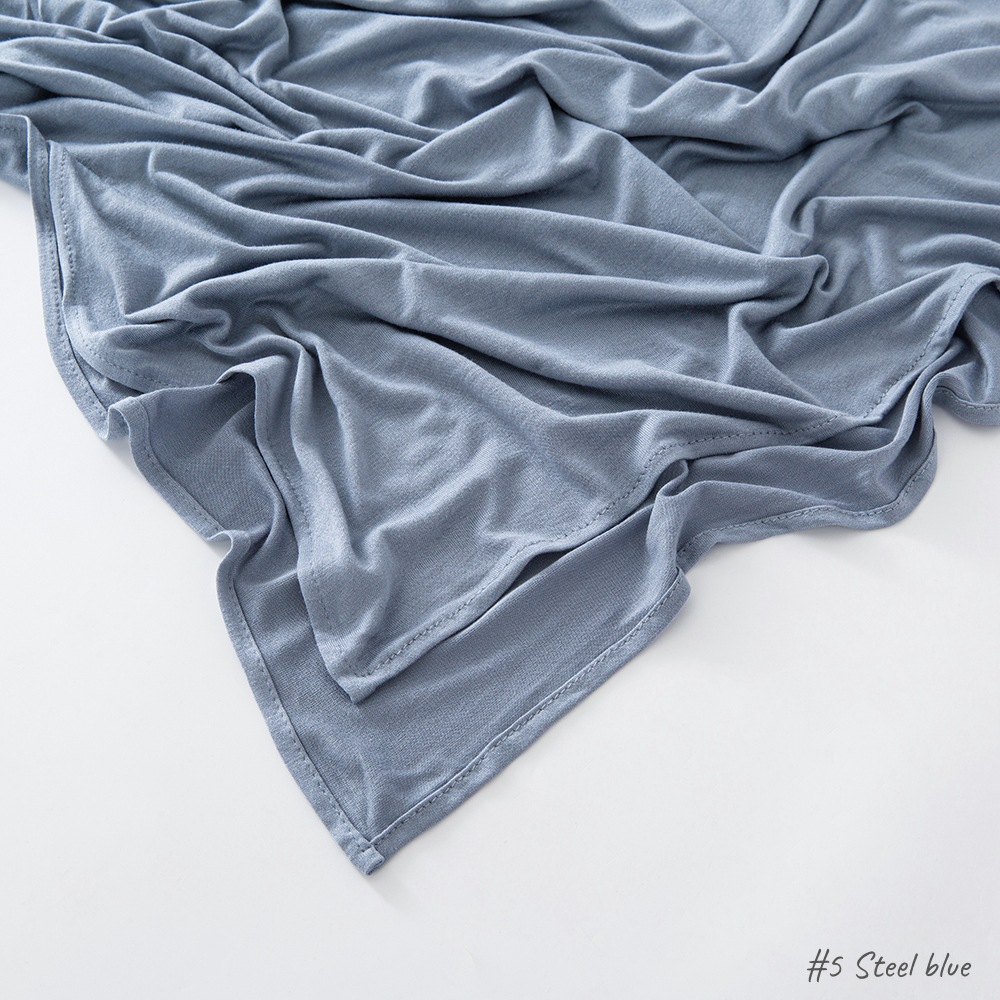 High-quality solid color modal rolled-up mercerized cotton scarves, shawls and headscarves for cross-border Middle East Jerseyscarf pic 26