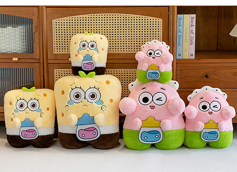 New cartoon SpongeBob SquarePants plush toy, Big Star doll, stuffed pillow, birthday gift for girls pic 14