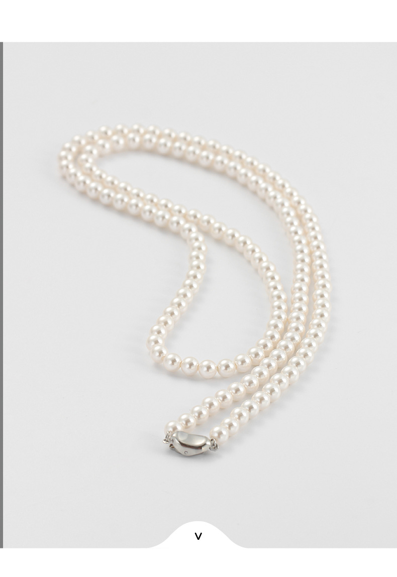 120cm珍珠项链多戴法正圆仿施家項链叠戴高级感女百搭长款毛衣链详情18