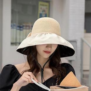 韩版uv空顶遮阳防晒帽子防紫外线大帽檐户外骑行防紫外线可折叠夏详情3