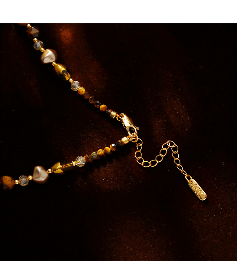 Hyacinth melard vestimenta tiger eye piedra largo collar de cuentas mujer accesorios 2025 tik yin bang luz suéter de lujo cadena pic 6