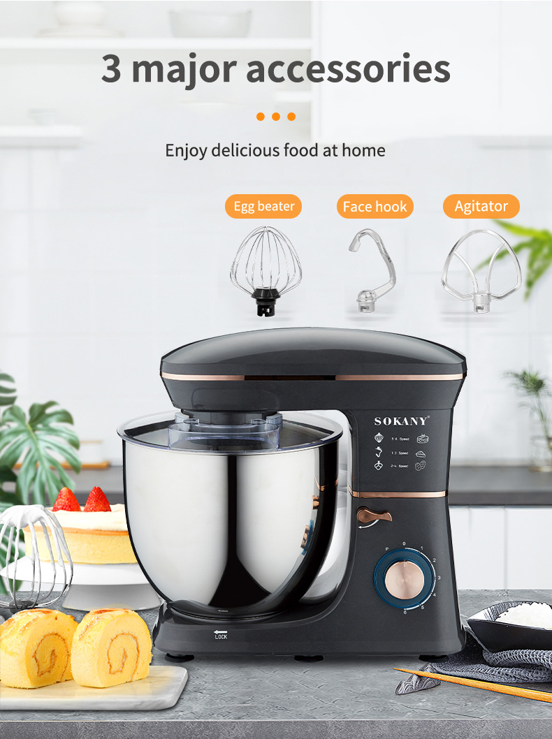 Foreign trade export SOKANY05001 dough kneading machine 11L household chef machine fully automatic egg beating and dough mixing machine pic 4