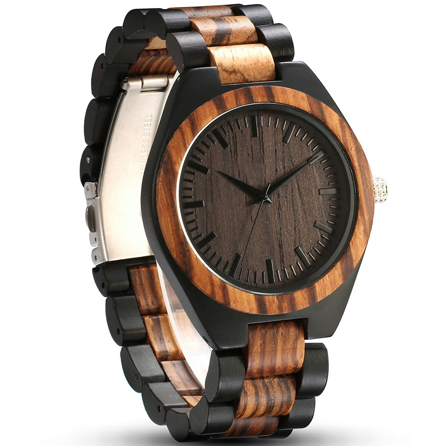 大表盘石英木表新款DIYwristwooden日本2035机芯现货支持一件代发详情34