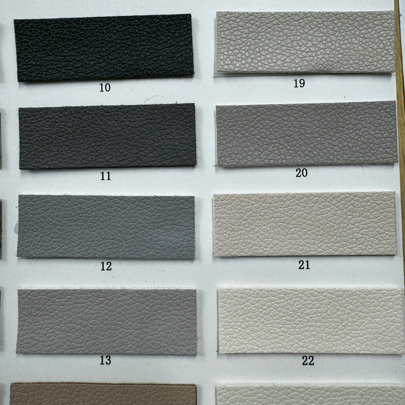 现货 耐水解1.2mm小荔枝纹PU皮革 802纹仿棉绒底皮料 箱包人造革详情10