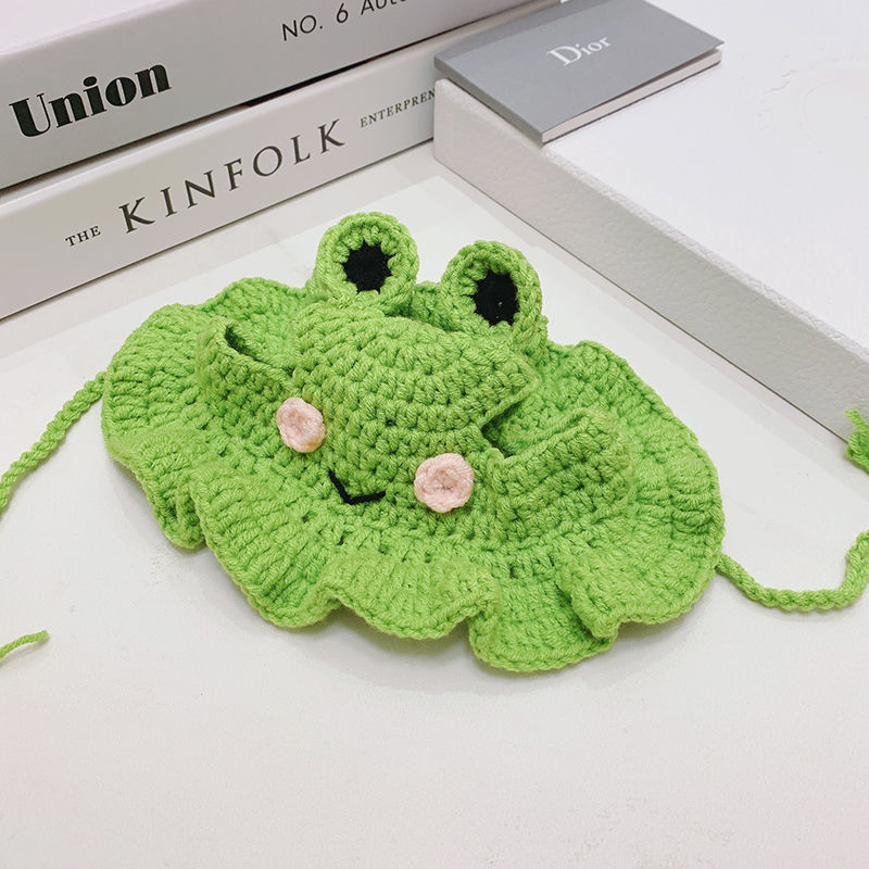 纯手工女仆喇叭花太阳帽宠物草帽变装帽猫咪帽子英短可爱呆萌详情12