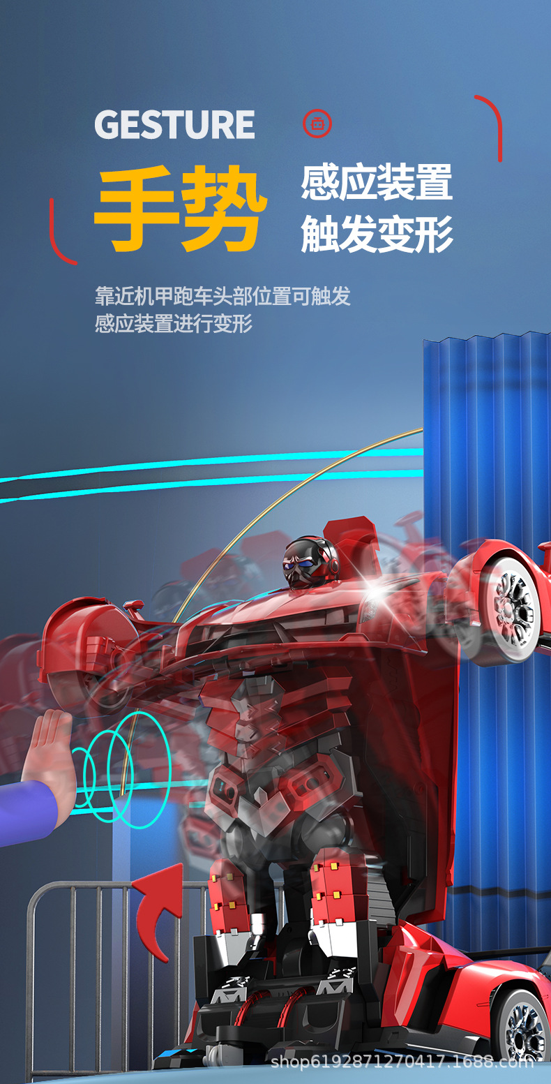 One-click transformation remote control car RC boy and child King Kong robot model toy car is selling well across the border on Amazon pic 8
