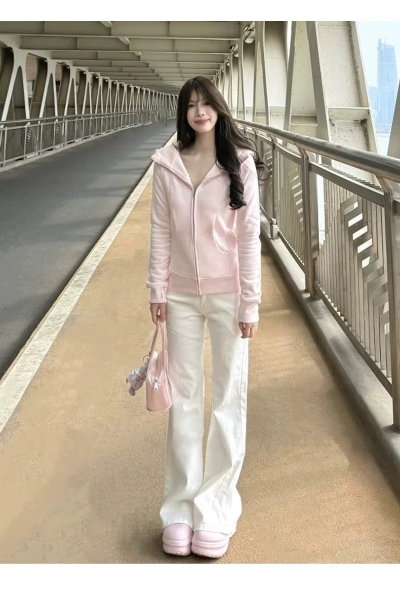 修身外套女款正肩卫衣秋冬季衣服连帽衫收腰紧身显瘦上衣2025新款详情26