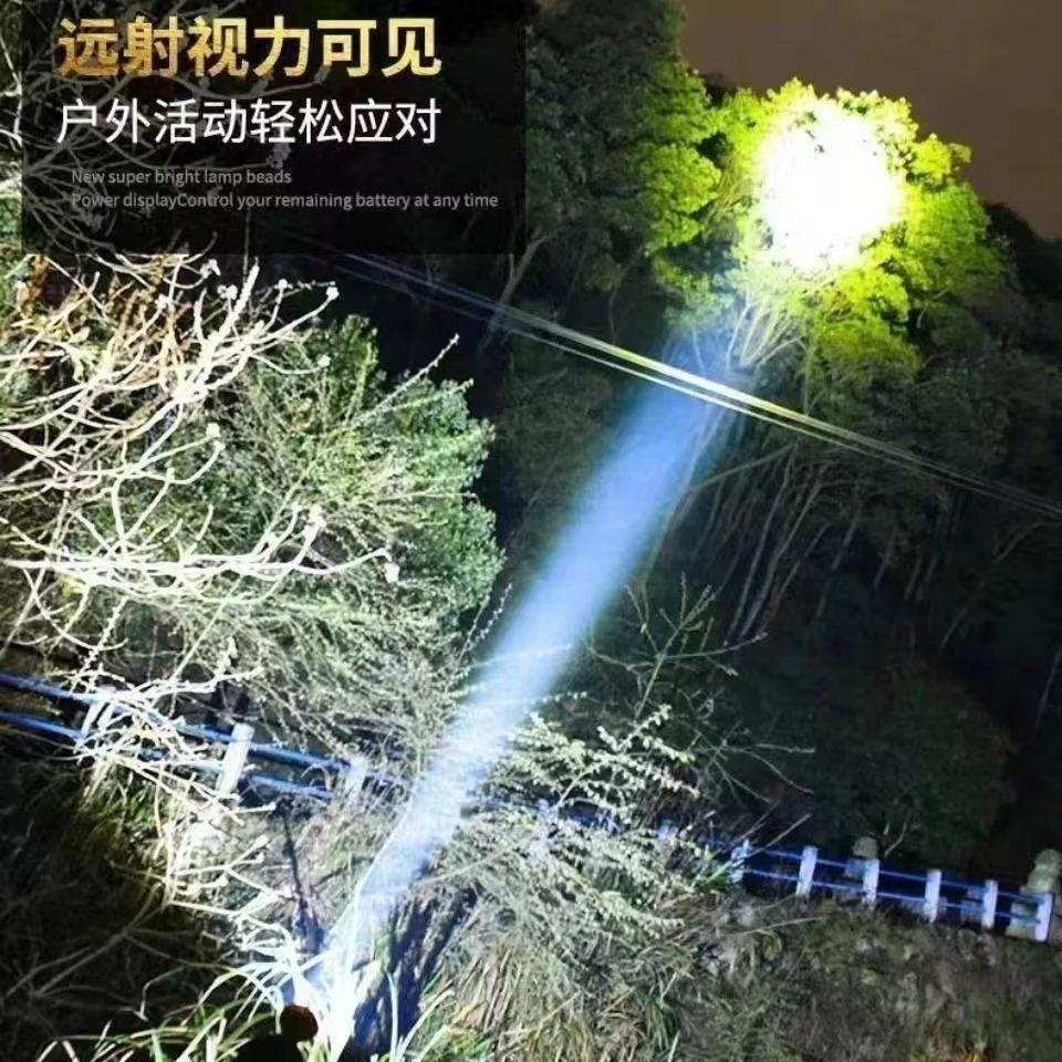 LED 黄光头灯超亮可充电头戴式强光感应特亮手电筒小型便携式夜详情22