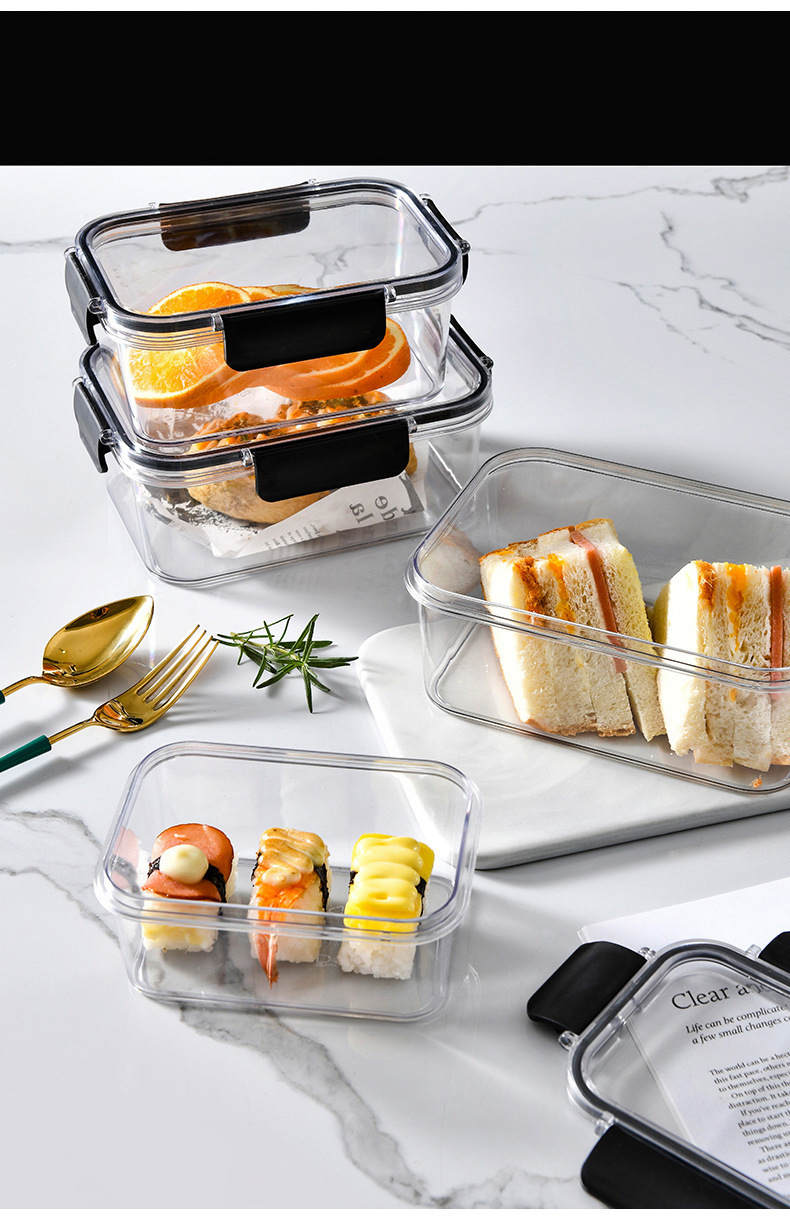 Engrosado sellado latas de grado alimenticio refrigerador caja de almacenamiento congelación con tapa caja sellada caja de dumpling de comida latas de alimentos multigrano pic 6