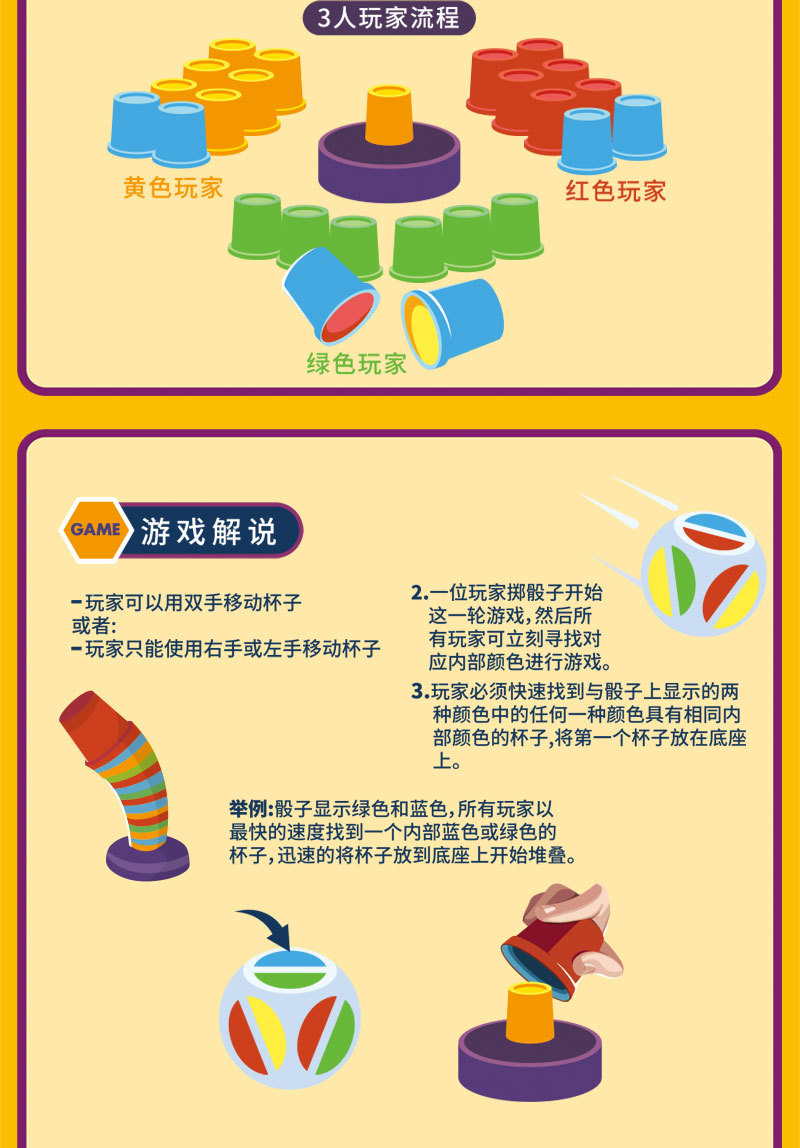 抖音精选儿童益智早教竞赛专注力脑力训练比拼桌面彩色叠叠杯玩具详情10